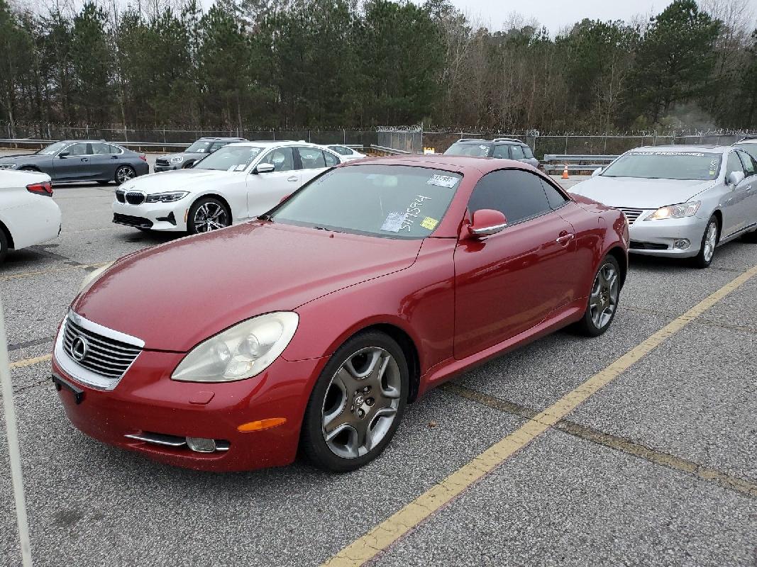 2006 LEXUS SC UZZ40L VIN JTHFN48Y869003230 фото с аукциона