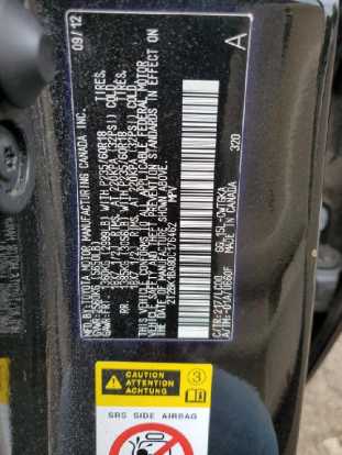 2013 VIN 2T2BK1BA8DC176462 фото с аукциона 5