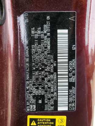 2013 VIN 2T2BK1BAXDC209669 фото с аукциона 5