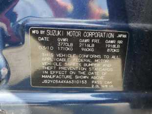 2010 Suzuki Sx4 SPORT VIN JS2YC5A4XA6310153 фото с аукциона 5
