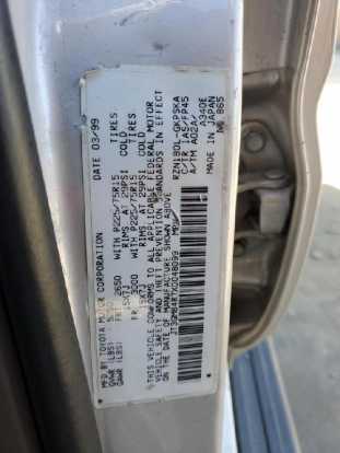 1999 TOYOTA 4Runner VIN JT3GM84R7X0048099 фото с аукциона 5