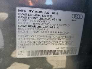 2017 Audi Q3 PRESTIG VIN WA1GCCFSXHR002341 фото с аукциона 5