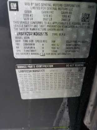 2019 BUICK Envision E VIN LRBFXCSA1KD026176 фото с аукциона 5