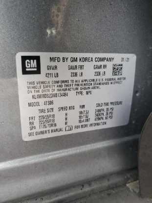 2021 Buick Encore GX SELECT VIN KL4MMDS23MB134484 фото с аукциона 5