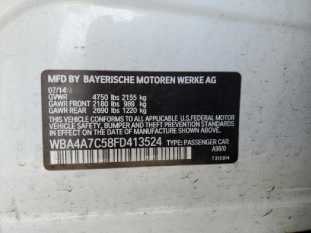 2015 BMW 428i 4-SERIES VIN WBA4A7C58FD413524 auction photo 5