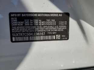 2019 BMW X3 SDRIVE3 VIN 5UXTR7C56KLE96167 фото с аукциона 5