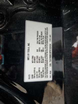 2023 Tesla Model Y VIN 7SAYGDEE0PA163494 фото с аукциона 5