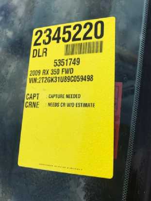 vin 2T2GK31U89C059498
