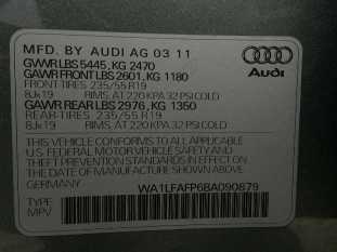2011 Audi Q5 2.0T PREMIUM PLUS VIN WA1LFAFP6BA090879 фото с аукциона 7