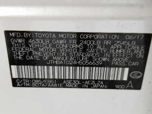 2017 LEXUS IS ASE30L VIN JTHBA1D24H5056639 фото с аукциона 7