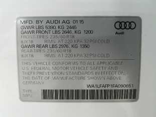 2015 Audi Q5 2.0T PREMIUM PLUS VIN WA1LFAFP1FA090651 фото с аукциона 7
