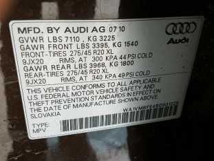 2011 Audi Q7 TDI PRESTIGE VIN WA1VMBFE4BD001229 фото с аукциона 7